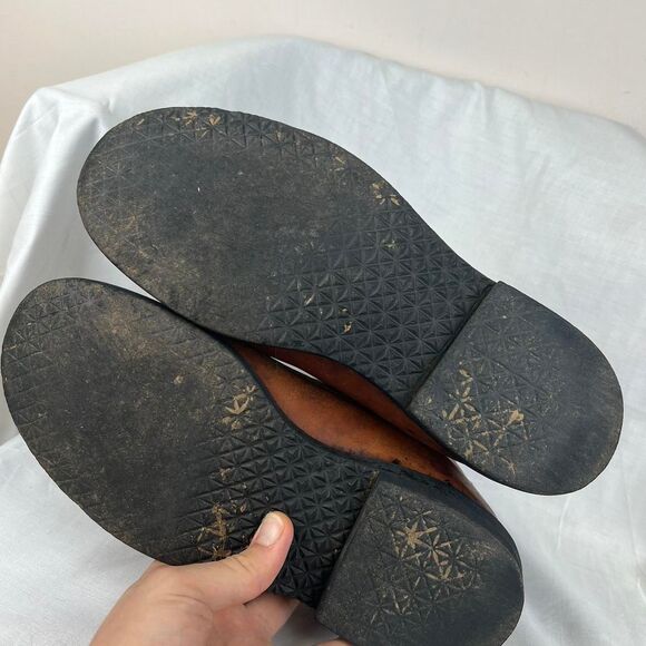 Vintage Engineer Brown leather lace-up boots with a rugged, indie vibe Size 10.5 - Picture 7 of 8